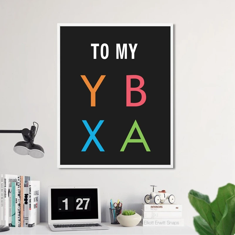 Картина на холсте для видеоигр постеры и принты декор игровой комнаты знак