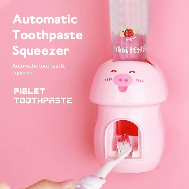 

Wall Mount Automatic Toothpaste Dispenser Plastic Water Proof Toothbrush Holder Dust-proof Toothpaste Squeezer Bathroom gadgets