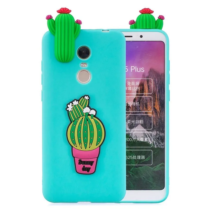 3D единорога панда кактус мягкий TPU чехол для Xiaomi mi A1 A2 Lite A3 mi 9t Red mi 7 6A 4X S2 Примечание 8 7 6 5 5A Prime 4 4X K20 Pro Чехол