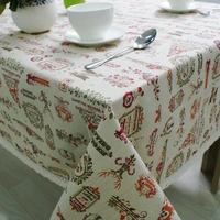 christmas tablecloth tree rectangular kitchen dining table cloth cover lace new year gift winter decorations for home