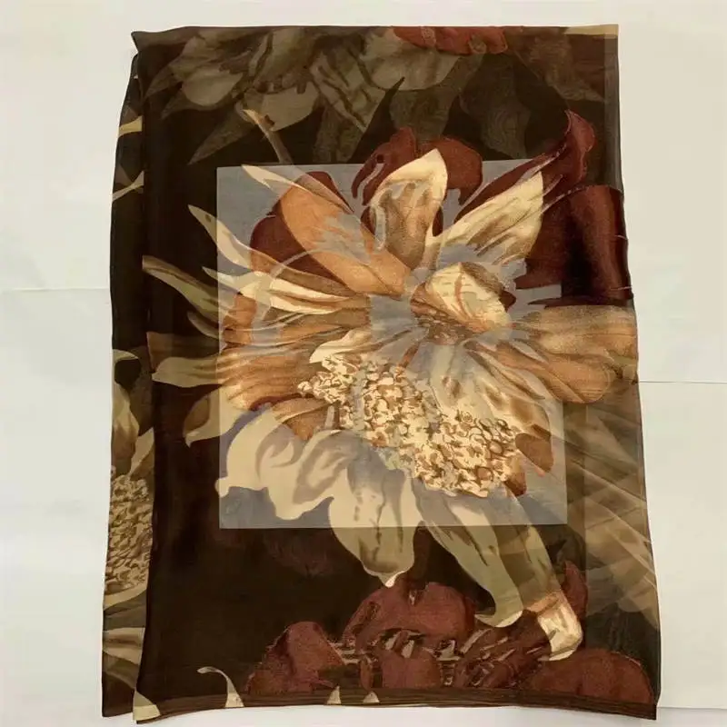 

Кружевная ткань CWQ с Африканским принтом, 2022, Высококачественная мягкая шелковая ткань с принтом для модных женщин, шелковая ткань, 5 ярдов/п...