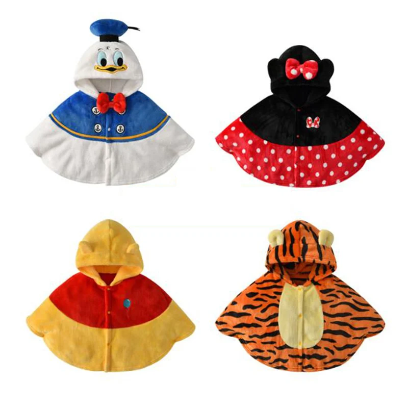 Фланелевая детская накидка с Рисунком Тигра утки детские халаты для сна Детские