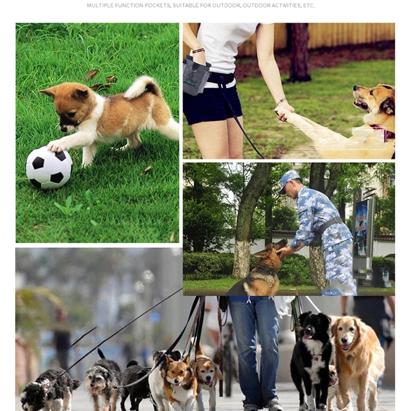 

Outdoor Portable Dog Treat Pouch Pet Training Bag with Waist Shoulder Strap Bag