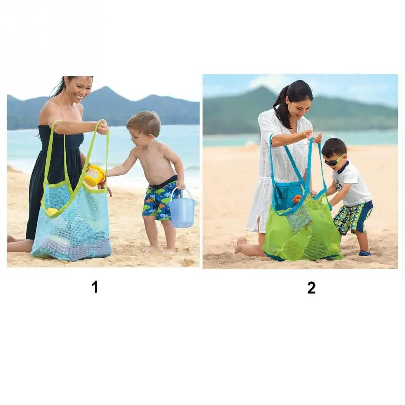 

Childen Beach Toy Bags High capacity Mesh Storage Bag Swimming Toys Towel Clothes Organizer Foldable Portable Swimming Bag
