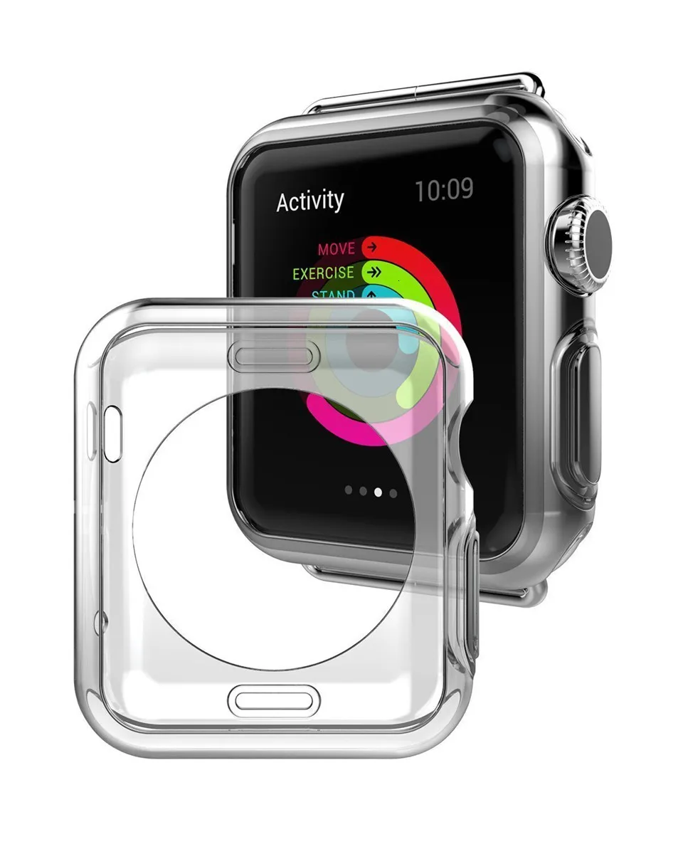 Защитный чехол из мягкого силикона для Apple Watch 40 мм 44 мм iWatch серии 1 2 3 4 42 мм 38 мм