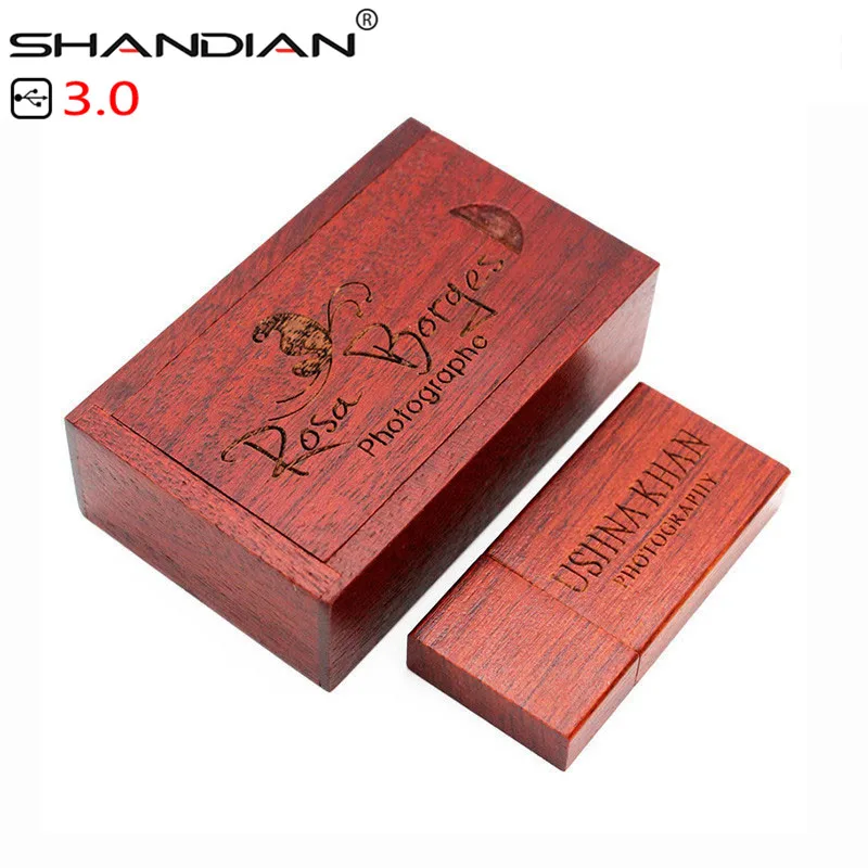 USB-флеш-накопитель SHANDIAN деревянный с коробкой 4/8/16/32/64 ГБ usb 3 0 | Компьютеры и офис