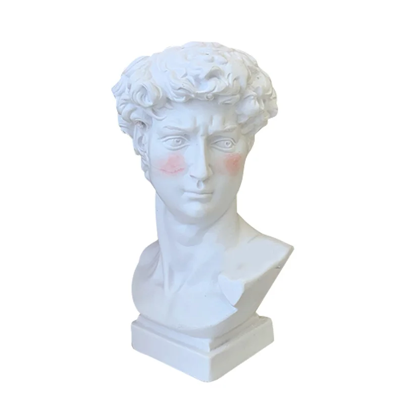 

Creative White Sculpture Resin Pen Holder Desk Organizer Makeup Brush Organizer Flower Pot Vase Pen Box Crafts Stationery Gifts