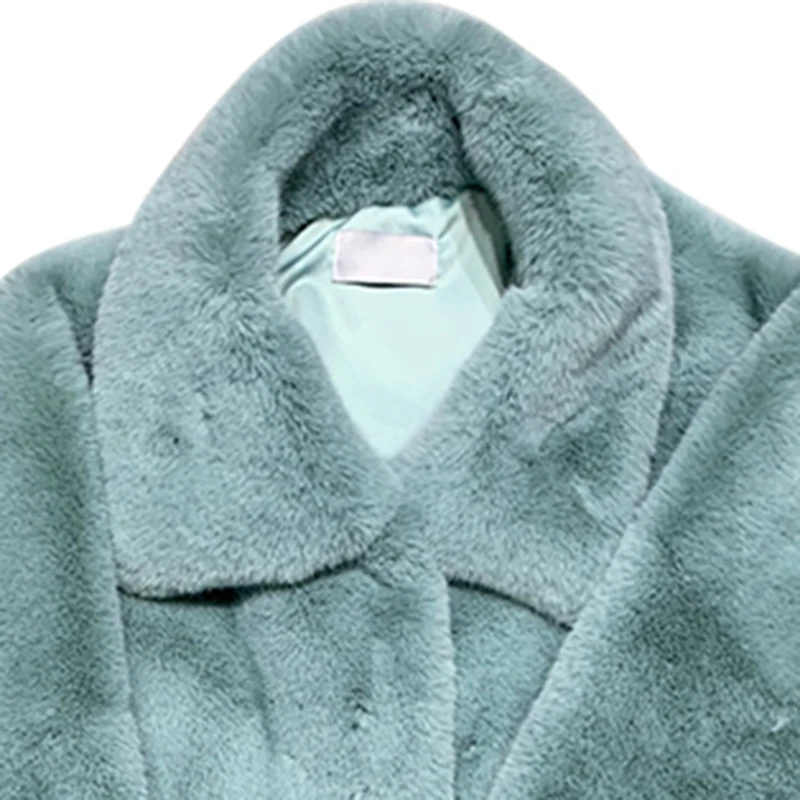 Lautaro Winter Long Oversized Warm Soft Fluffy Faux Fur Coat Women Drop Shoulder Sleeve Casual Loose Korean Fashion 2021 | Женская