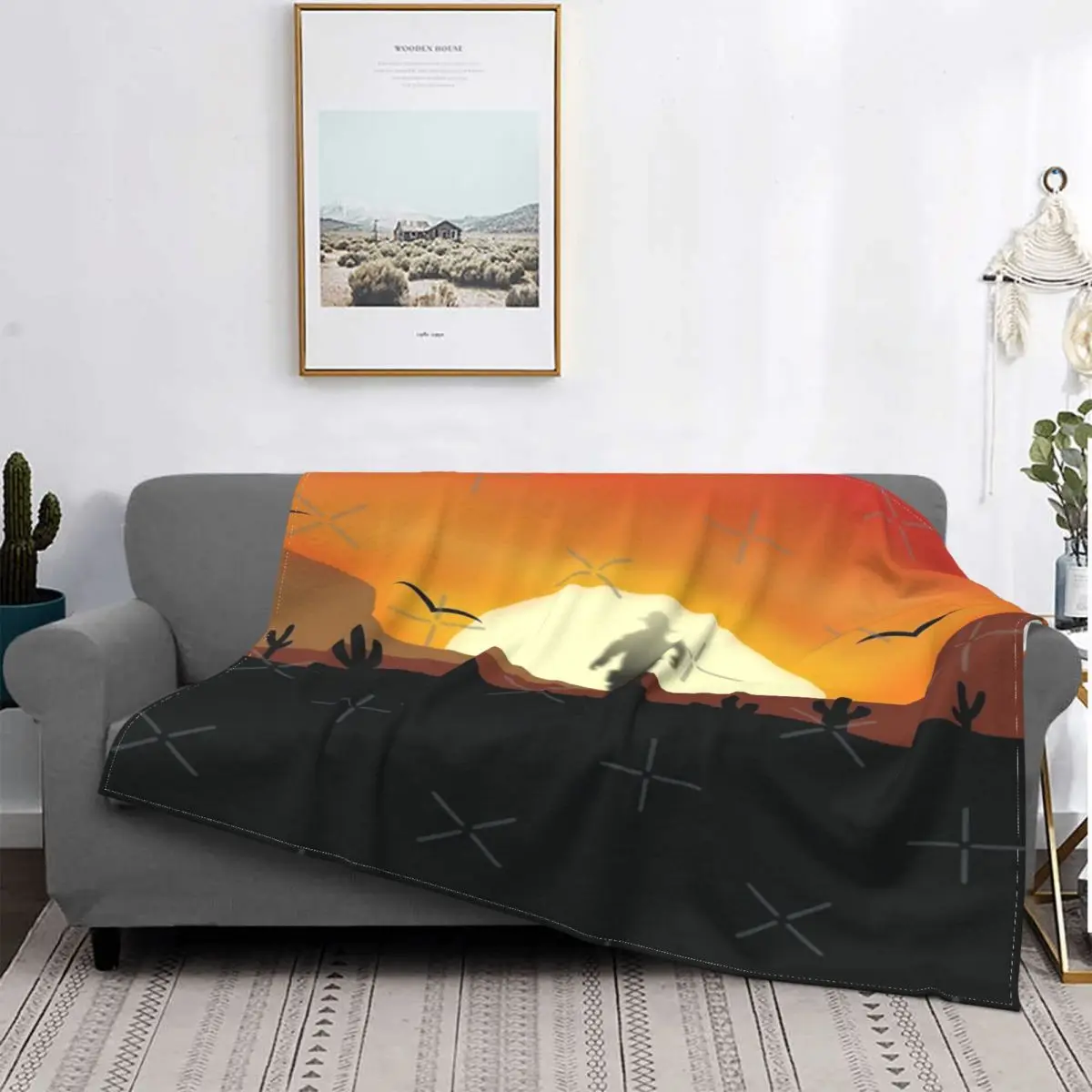 

Manta с изображением Дикого Запада, colcha для cama a cuadros, manta de playa a cuadros, Manta para camas de verano