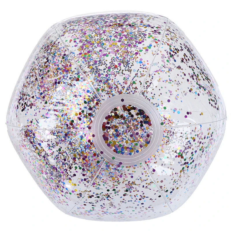 

Children Bling Transparent Swimming Ball Toys Round Inflatable Sequins Inside PVC Beach Ball Swimming Pool Floating Outdoor Toy