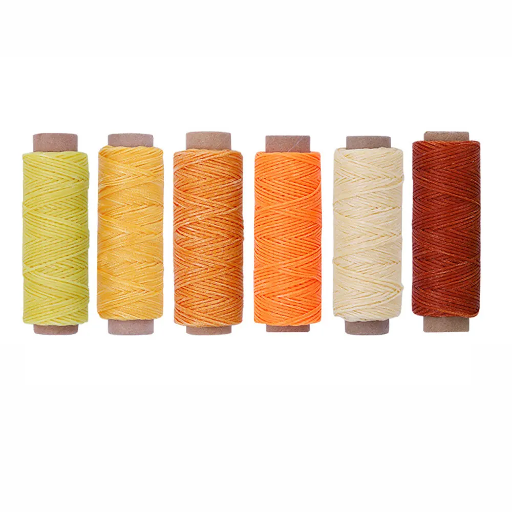 150D 50M Flat Waxed Thread Wax String Cord Sewing Craft Tool Portable for DIY Handicraft Leather Products | Дом и сад