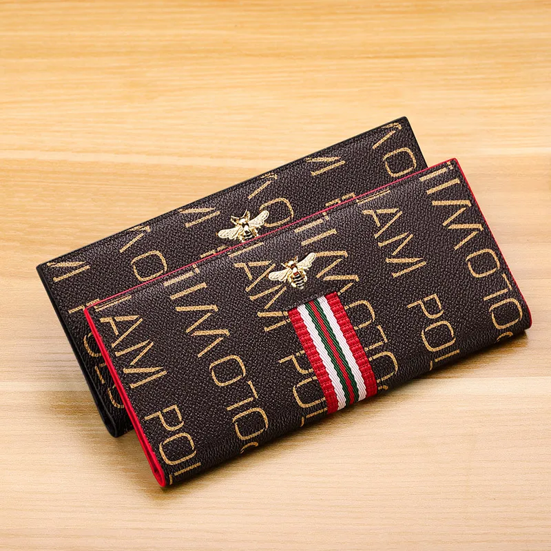 Новинка 2020 Женская Длинная кожаная сумка с защитой от кражи ультратонкая для