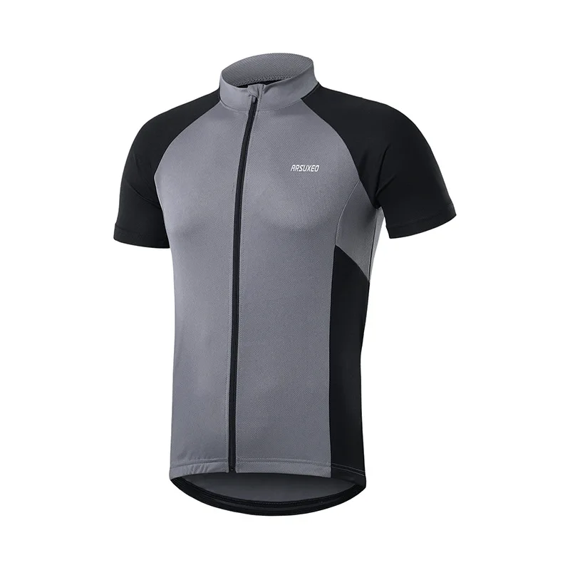 ARSUXEO Summer Men's Short Sleeve Cycling Jersey 2020 Breathable Quick Dry MTB Bicycle Shirt Road Mountain Bike Clothing | Спорт и