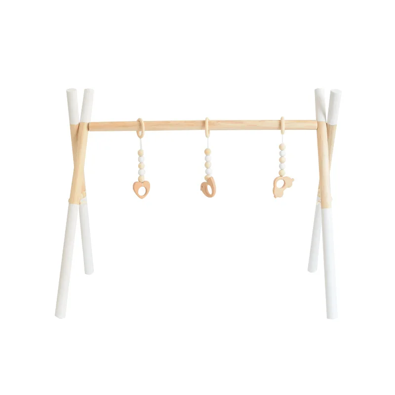 Nordic Baby Gym Play Nursery Sensory Ring-pull Toy Wooden Frame Infant Room Toddler Clothes Rack Gift Kids Room Decor Best Gifts