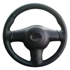 Сделай Сам черный чехол рулевого колеса автомобиля из искусственной кожи для Toyota Corolla Caldina RAV4 (США) Scion tCиндивидуальная рулевая обмотка