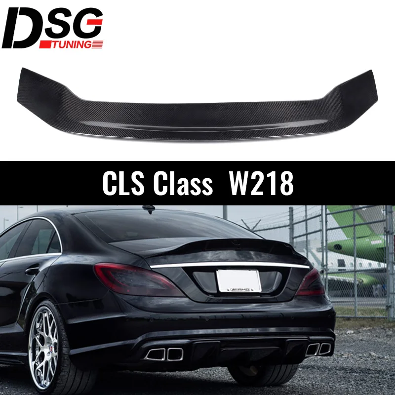 Для Mercedes CLS Class W218 CLS400 CLS500 CLS63 2012 2017 спойлер на задний багажник крыло из углеродного
