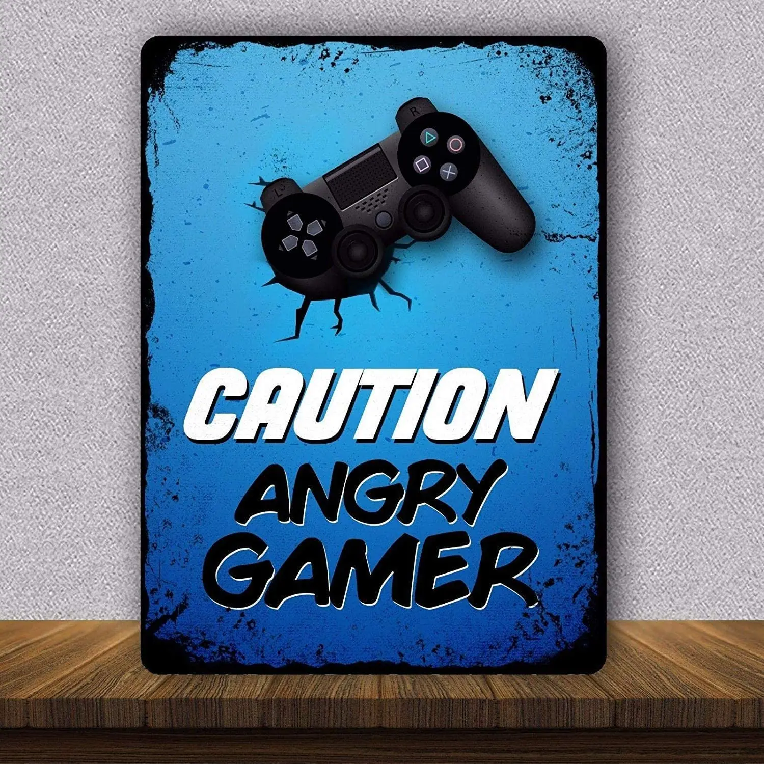 

LANK Tin Signs 12x8 Inches Caution Angry Gamer Vintage Wall Decor Funny Tin Sign, Novelty Gifts, Kitchen Wall Art, Coffee, Bar