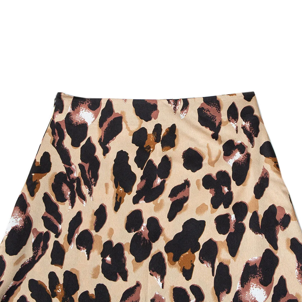 Женская модная Праздничная юбка с леопардовым принтом в стиле панк готика