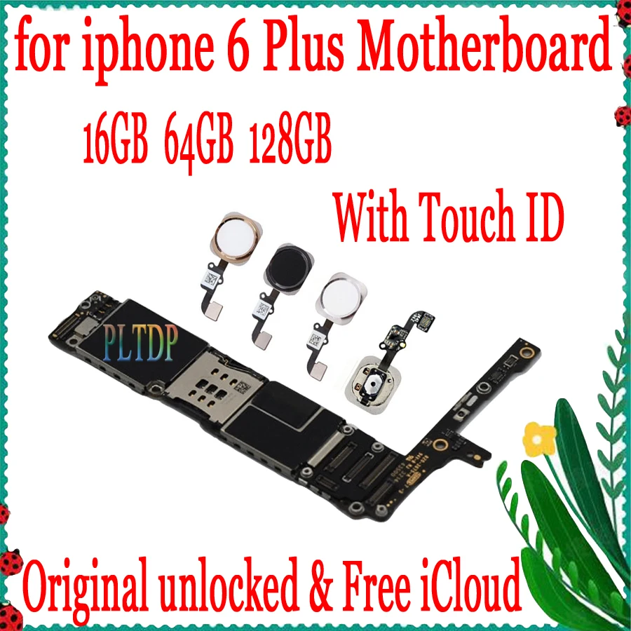 Заводская разблокированная материнская плата для iphone 6 plus 16 Гб 64 128 ГБ IOS