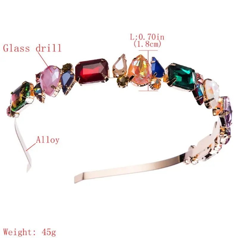 

Fashion Wild Bridal Party Head Hoop Women Girls Rhinestone Hairband Headdress
