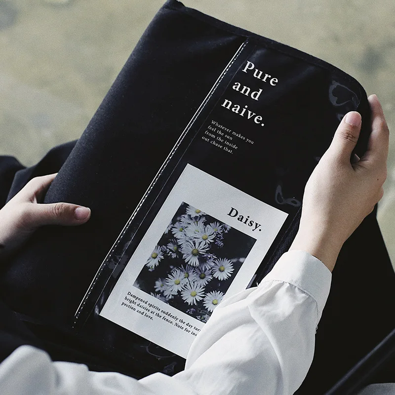 

Pure Color Basic Canvas Diary Pouch A5 Miltiple Functional Zipper Bag Pencil Bag Creative School Office Supplies Gift