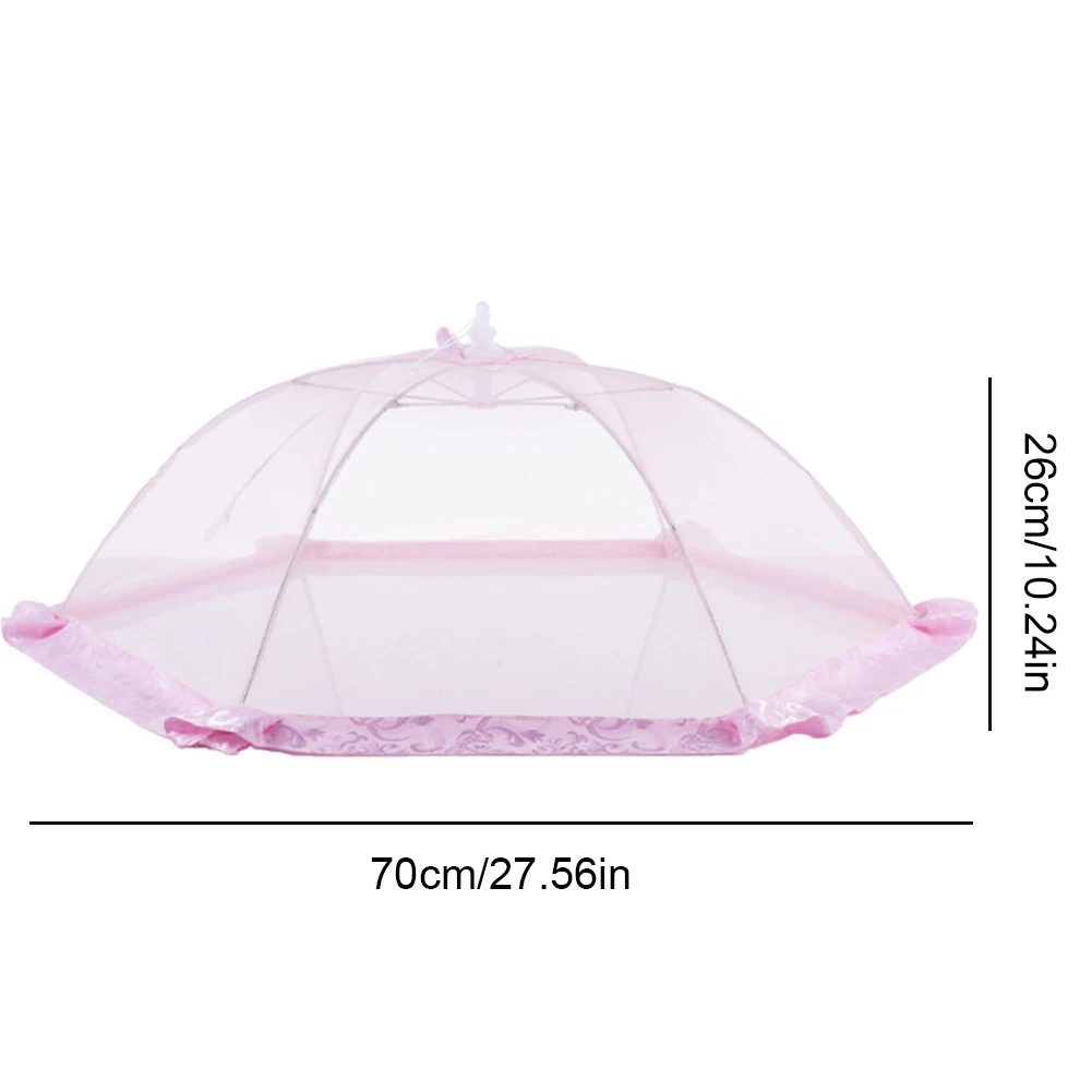 folding umbrella style food cover anti fly mosquitotent meal cover table home using food cover kitchen gadgets cooking tools free global shipping