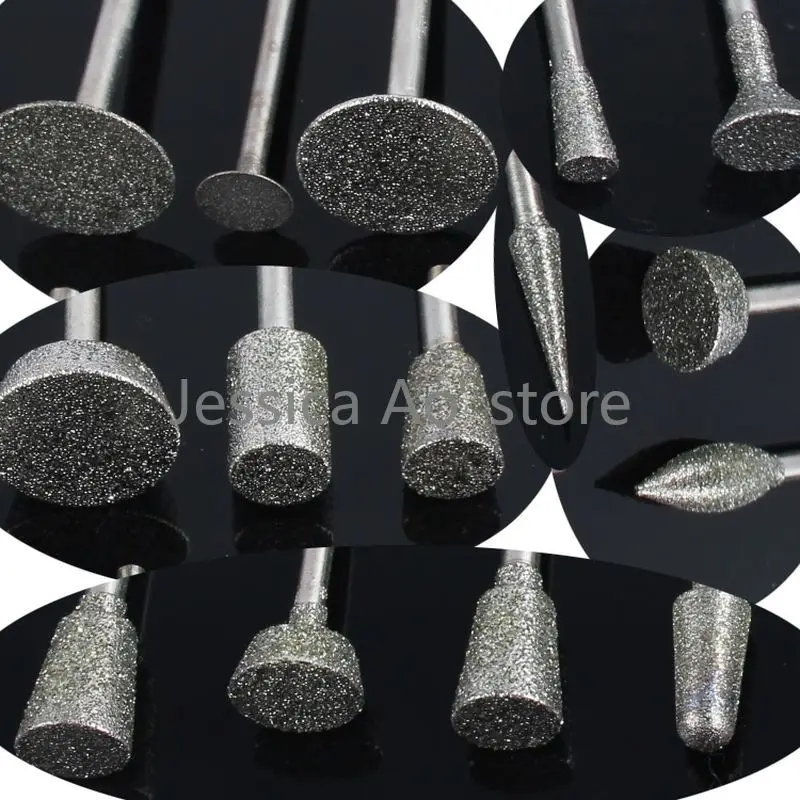 Алмазная игла для резьбы по нефриту наждачные головки шлифовки дюйма 40 шт. |