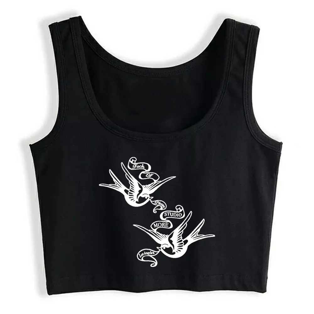 

Crop Top Women Swallows Harajuku Emo Aesthetic Grunge Tank Top Female Clothes