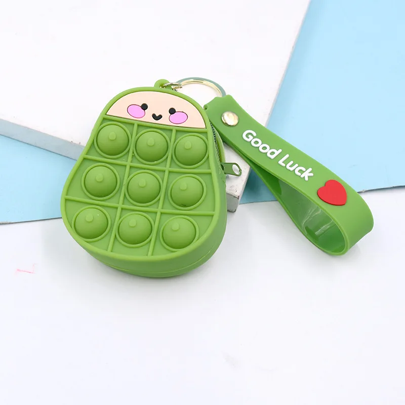 

Kawaii Cute Cartoon Change Pop Coin Purse Bag Fidget Toy Monedero Silicone Small Pouches Popper Bubble Popping Sensory Fidgets