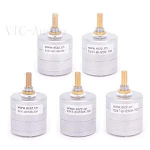 1 шт., высокоточный пошаговый переключатель потенциометра EIZZ, 2,0 канала, 24 шага, 10K, 25K, 50K, 100K, 250K, потенциометр громкости