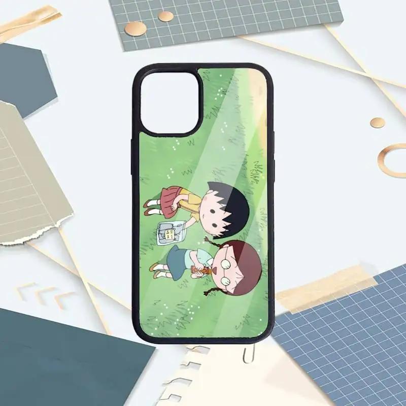 

Japan Anime Chibi Maruko Phone Case PC For iPhone 11 12 pro XS MAX 8 7 6 6S Plus X 5S SE 2020 XR