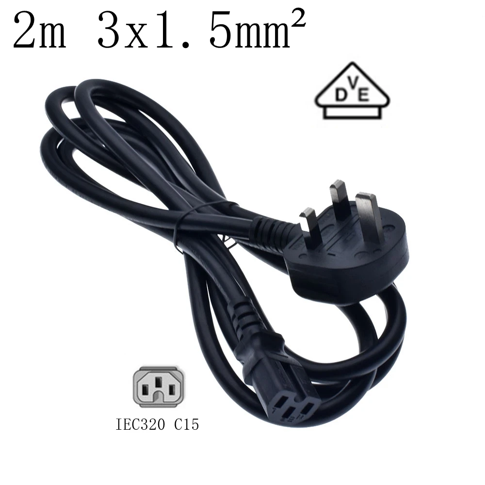 Великобритания BS1363 к IEC 320 C15 AC power Pord Гонконг/Сингапур/Малайзия Стандартный