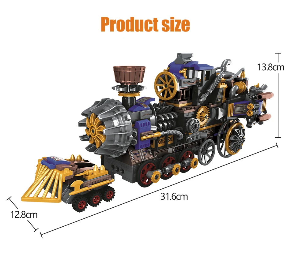 Конструктор &quotэпоха паровой войны&quot город МОС поезд набор для самостоятельной