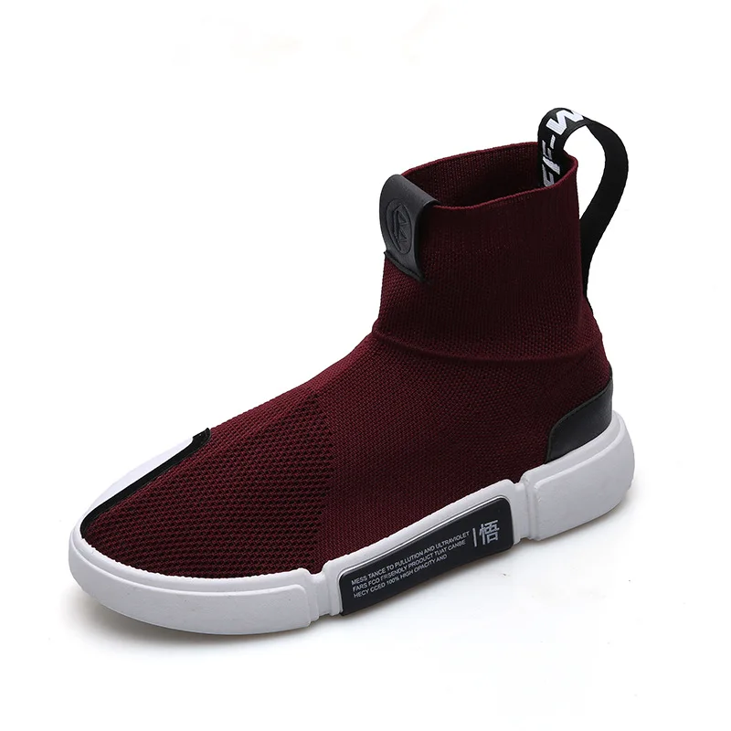 Мужские носки для бега 2019 весна вязаные летающие ткацкие дышащая мужская обувь