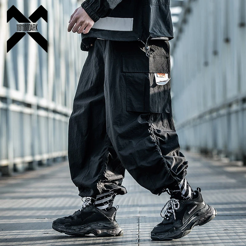 Брюки мужские свободные с широкими штанинами в стиле хип хоп|Повседневные брюки|