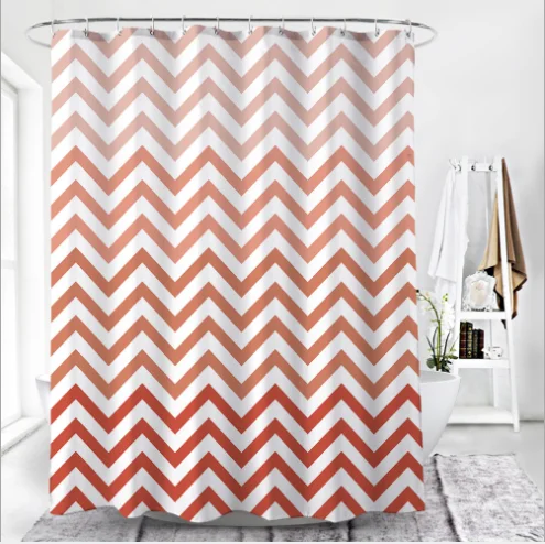 Водонепроницаемая занавеска для душа Геометрическая волна FringePrint ванной комнаты