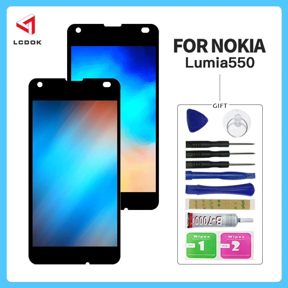100% протестированный экран для Nokia Lumia 550 RM 1127 1128 ЖК дисплей кодирующий