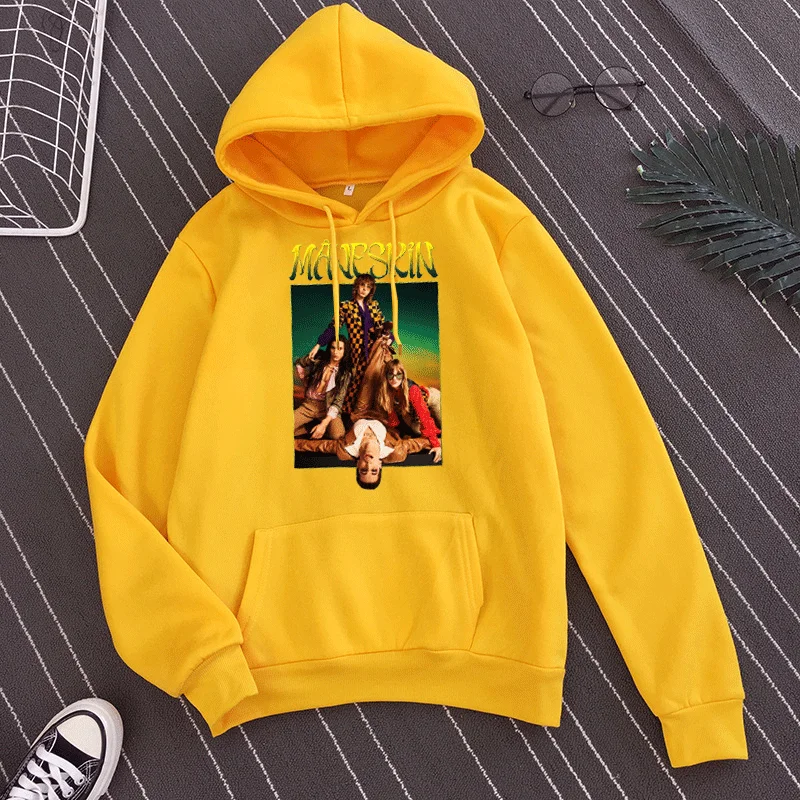 

Maneskin print hoodie women 2021 New Fashion Women Casual Hip Hop Sweatshirt Hot Female Harajuku Unisex Retro Tops pullover coat