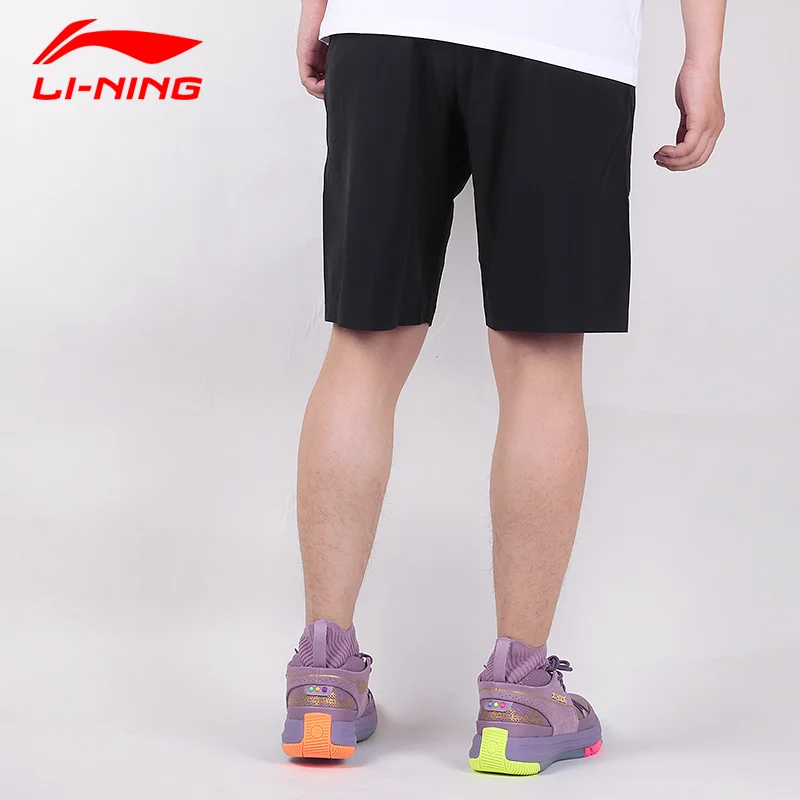 Li-Ning Мужская серия WADE пот шорты 88% полиэстер 12% спандекс Drawstring подкладка Спортивная Обычная посадка шорты AKSP193 CJAS19