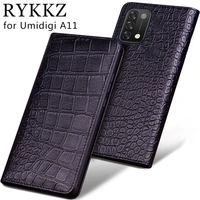 luxury genuine leather flip case for umidigi 11 flip cover handmake leather protective case