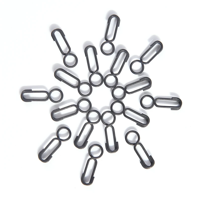 

30pcs/lot Round Head Snap Safety Connector Pin Matt Black Carp Fishing Terminal Tackle Carp Fishing Quick Link Clips Wholesale