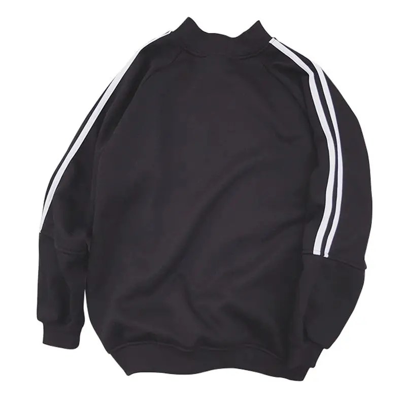 Men Japanese Style Warm Solid Color Round Collar Sweater Long Sleeve Elastic Slim Pullover Tops