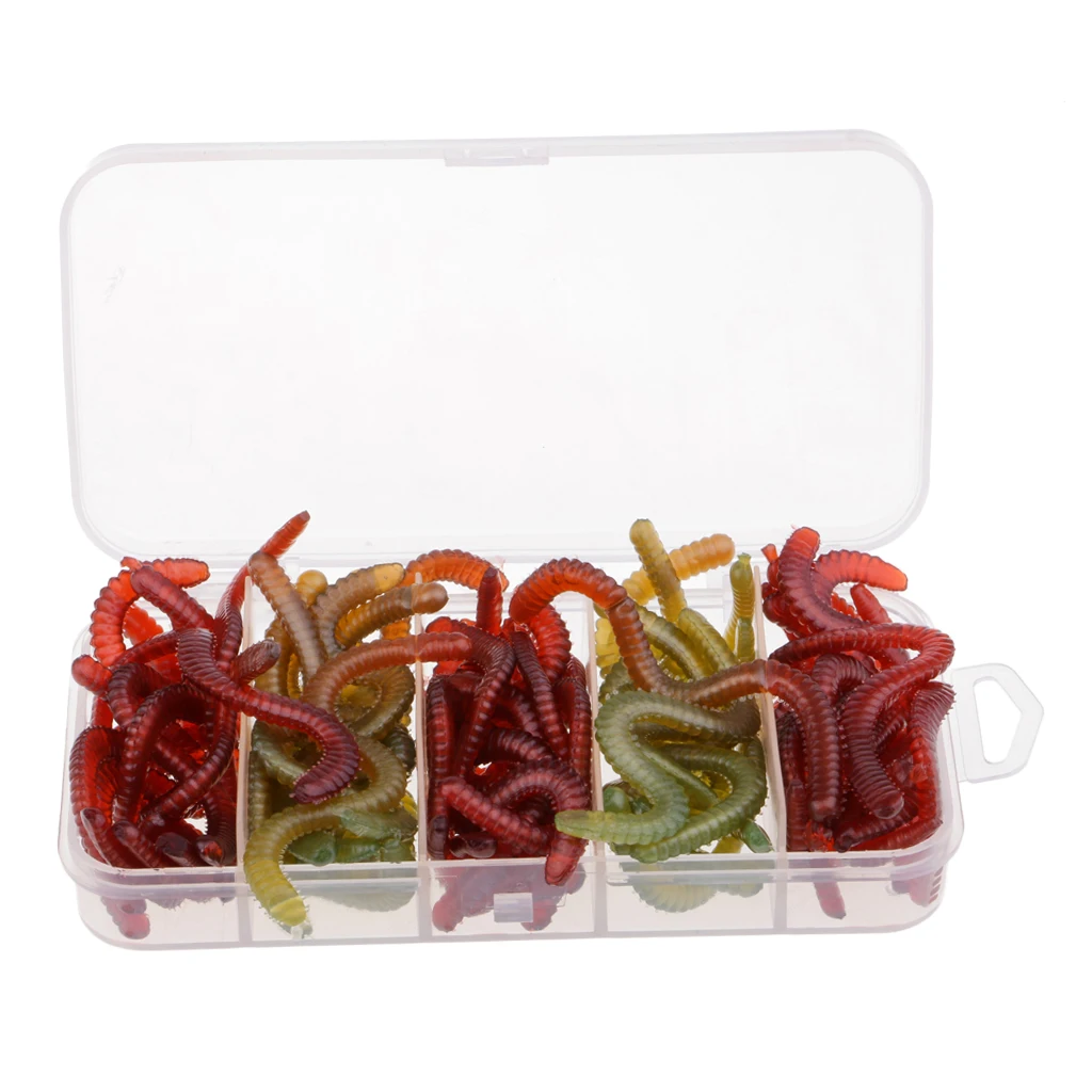 50 шт. приманка в виде клубного червя мягкая рыболовная искусственная наживка для