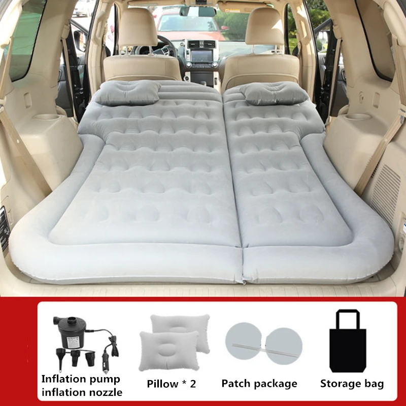 

SUV Air Mattress Car Back Seat Travel Bed Portable Air Inflatable Sofa Pillow Outdoor Beach Camp Sleep Mat Cushion With Air Pump