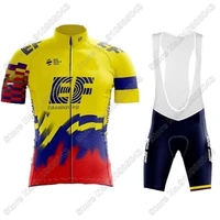 man ef cycling jersey set colombia cycling clothing men road bike shirts suit bicycle bib shorts mtb wear maillot culotte