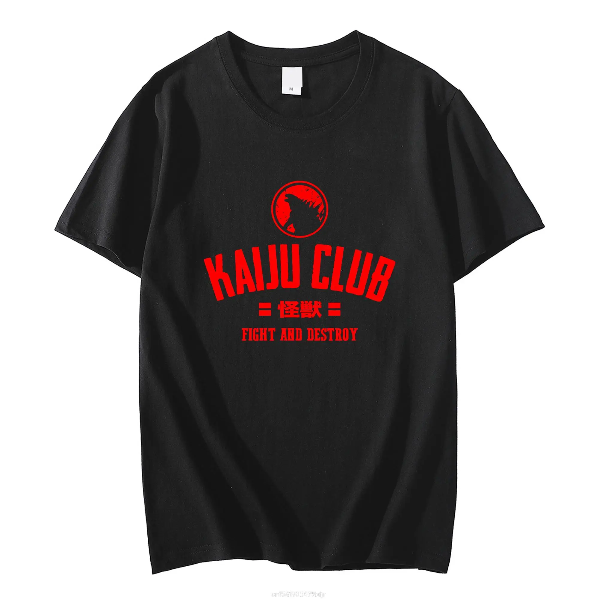 

Футболка мужская с аниме Kaiju-club, винтажная тенниска в стиле Харадзюку с принтом манга, женские майки, футболка оверсайз