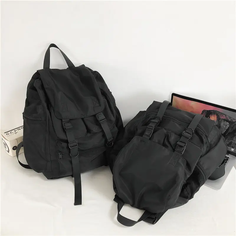 

Рюкзак в гонконгском стиле мужской, Модный крутой Многофункциональный ранец, школьный портфель для студентов колледжа, вместительная сумк...