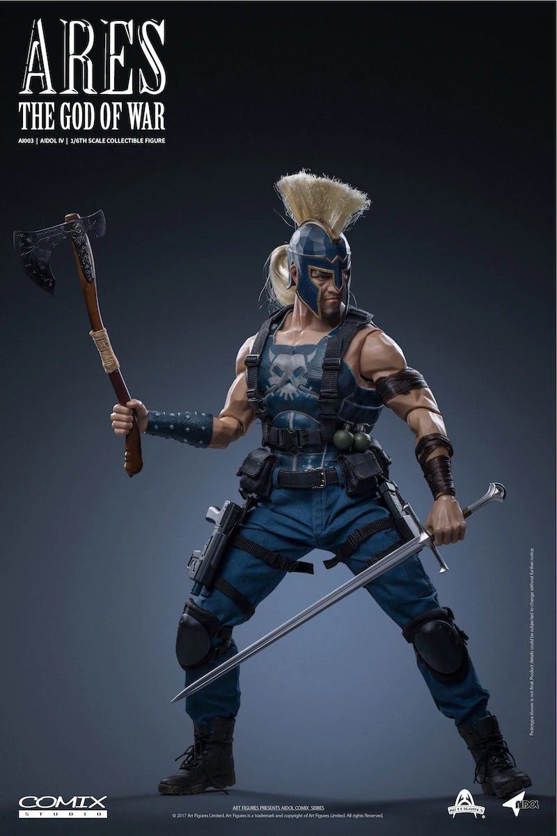

1:6 scale Ultra flexible figure doll Aidol the God of war ARES 12" action figure doll Collectible plastic Model toy