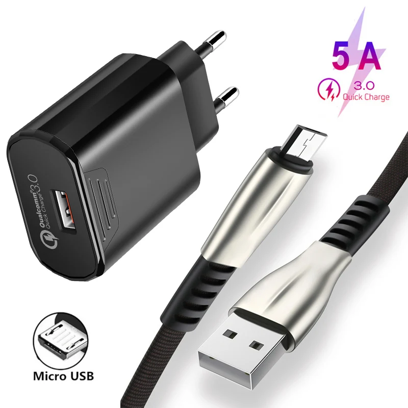 Кабель Micro USB для быстрой зарядки Huawei Honor 7S 6C 7A 7C Pro 6X 7X 5X 5C 8C Y6 Y7 Y5 2019 Prime 2018 QC 3