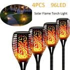 Наружные водонепроницаемые светодиодные фонари на солнечной батарее, 96 Светодиодный, мерцающий танцующий фонарь, садовый декор, пейзаж, дорожка для газона